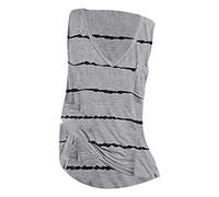 AMDOLE Tops Mujer Elegante Estampado Rayas Impreso Chaleco Camiseta para Mujer Tops Mujer, gris, 4XL