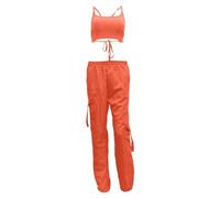 AMDOLE Trajes de pantalón para mujer Anillo de acero fino sin cordones, ropa interior cómoda y transpirable, talla grande, hebilla de asador, sujetador femenino, cuello en V profundo, chaleco