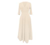 AMDOLE Vestidos elegantes para mujer con personalidad de color sólido Vestido sexy diseño simple y exquisito adecuado para todas las ocasiones Vestidos, Blanco, 3XL