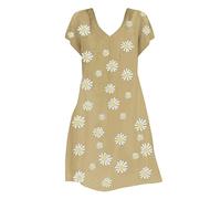 AMDOLE Vestidos elegantes para mujer, estampado de manga corta, vestido informal para primavera/verano, vestido de noche largo, a, XXL