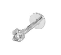 AMDXD 1er Ohrringe Silber Frauen Spirale 1.5/2/2.5/3MM Damen Ohrringe Echtsilber mit Weiß Zirkonia Damen Ohrstecker Silber 925 in Gold/Silber Farbe, Plata de ley 925, Circonia cúbica