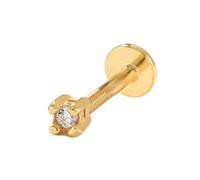 AMDXD 1er Ohrringe Silber Frauen Spirale 1.5/2/2.5/3MM Damen Ohrringe Echtsilber mit Weiß Zirkonia Damen Ohrstecker Silber 925 in Gold/Silber Farbe, Plata de ley 925, Circonia cúbica