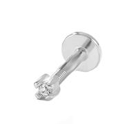 AMDXD 1er Ohrringe Silber Frauen Spirale 1.5/2/2.5/3MM Damen Ohrringe Echtsilber mit Weiß Zirkonia Damen Ohrstecker Silber 925 in Gold/Silber Farbe, Plata de ley 925, Circonia cúbica