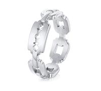 AMDXD Alianzas de boda para mujer, 6 mm, anillos de pareja, acero inoxidable, mecánico, para hombres, plata/negro/oro, Acero inoxidable, Sin circonitas cúbicas