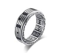 AMDXD Anillo de boda para hombre, acero inoxidable, anillos de boda, anillos de tai chi, chismes para hombres, plata, Acero inoxidable, Sin circonitas cúbicas