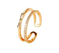 AMDXD Anillo de compromiso de oro auténtico de 18 quilates 750, anillo de compromiso hueco con diamante creado en laboratorio, oro amarillo Au750, anillo de pareja de diamantes, talla 47-65, Oro
