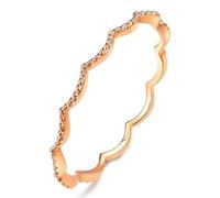 AMDXD Anillo de la amistad de oro rosa de 18 quilates, anillo clásico de boda, anillo solitario auténtico Au750 oro rosa, talla 49-70, Oro rosa de 18 quilates, Sin circonita