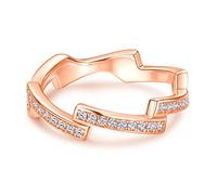 AMDXD Anillo de mujer de plata de ley, anillos para mujer superposición de superficie blanca cúbico-circonita redonda anillo, 20, Plata de ley, Zirconia cúbica