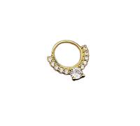 AMDXD Anillo de nariz de calibre 20, aleación para septum, piercing de serie, joyas con circonitas para hombre y mujer, 1 unidad, Aleación, Circonia cúbica