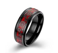 AMDXD Anillos de boda de acero inoxidable para hombre, anillos de boda, engranaje mecánico para hombres, plata, Acero inoxidable, Sin circonitas cúbicas