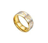 AMDXD Anillos de compromiso de acero inoxidable para hombre, anillo de boda, anillo de pareja, diseño de dragón, para hombres, color negro, Acero inoxidable, Sin circonitas cúbicas