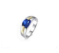 AMDXD Anillos de oro blanco de 18 quilates, 750 anillos, zafiro de 1,6 quilates, azul, para parejas, ovalados, gotas, diseño de lágrima, anillos de amistad, anillo de boda, anillo de compromiso para