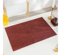 AMDXD Manteles individuales con diseño de 2 piezas, mantel de PVC líneas textura, lavables y modernos, manteles cuadrados para mesa, rojo, 30 x 45 cm