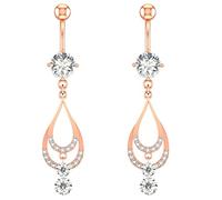 AMDXD Piercing para el ombligo 14G, 2 unidades, juego de piercings de lágrima y gota de plátano, colgante para mujer y niña, Acero inoxidable, Circonia cúbica