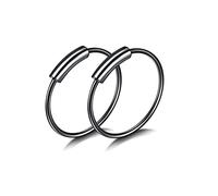 AMDXD Piercing para la nariz, acero inoxidable, segmento de aro, juego de joyas para hombre y mujer, 0.6X8mm, Acero inoxidable, Sin circonitas cúbicas