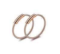 AMDXD Piercing para la nariz, acero inoxidable, segmento de aro, juego de joyas para hombre y mujer, 0.6X10mm, Acero inoxidable, Sin circonitas cúbicas
