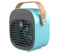 Ameble Aire Acondicionado Personal portátil Lake Blue de 3 velocidades con humidificador, batería Recargable de 4000 mAh, silencioso, para Escritorio, hogar, Oficina o Coche - Lake Blue