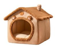 Ameble Cama Cerrada para Gatos, cálida y acogedora Cama Cueva para Gatos con cojín extraíble, casa Suave para pequeños, Gatitos, cabaña para Dormir en Interiores, casa para Mascotas, 11, 8 x 11, 8