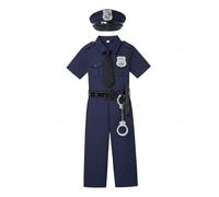 Ameble Costume da poliziotto per bambini, Costume da poliziotto per bambini, ragazzi - Completo giochi di ruolo con accessori (taglia media)