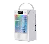 Ameble Enfriador de Aire portátil evaporativo de 1500 ml, Aire Acondicionado para Coche con luz Nocturna Colorida y Ventilador silencioso para el hogar, la Oficina o el Dormitorio. Enfriador de Port