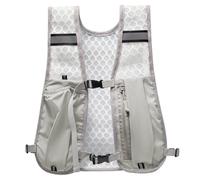 Ameble Gilet da Corsa con sacca idrica, Gilet da Corsa idratante Grigio con borraccia morbida 500 ml - Zaino in rete traspirante per escursionismo, Ciclismo, Trail