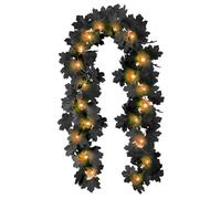 Ameble Guirnalda de Halloween con 20 Luces LED Guirnalda de Hojas de Arce de 6.6 pies con Pilas Luces de Cadena de Hojas de Halloween para el hogar Chimenea Manto Fiesta Amarillo