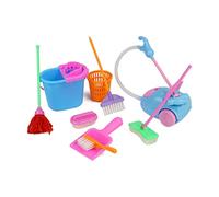 Ameble Mini aspiradora, fregona, Escoba, Juego de Juguetes de simulación, Kit de 9 Piezas para niños en