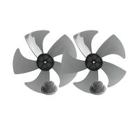 Ameble Paquete de 2 aspas de ventilador de plástico duro negro de 14 pulgadas de repuesto, compatibles con ventiladores de pie, de mesa y de pared de 300/350/400/450 mm con pasador de motor fijo