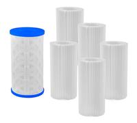 Ameble Paquete de 5 filtros de Piscina Reutilizables Tipo A/C para Piscinas elevadas, Filtro de Repuesto para Sistema de filtración de Piscina