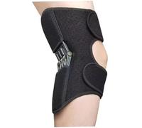 Ameble Rodillera con estabilizadores laterales y resorte ajustable de 3 niveles, transpirable y cómoda, para hombres mujeres, ideal para un estilo de vida activo - Negra