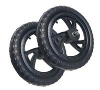 Ameble Rotelle di supporto per bicicletta per Bambini, 2 pezzi, ruote di ricambio in plastica da 30 cm giocattoli Equilibrio e cavalcabili Bambini, pneumatici antiforatura, Nere