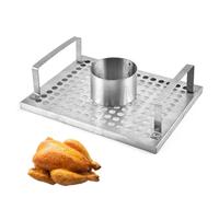 Ameble Soporte Vertical para asador de Pollo, Lata de Cerveza para Barbacoa, Soporte para Parrilla para Asar Pavo, maíz, Verduras, Accesorio para Barbacoa