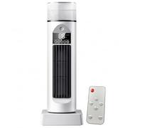 Ameble Ventilador de Torre oscilante sin aspas, Ventilador de Aire Acondicionado portátil con función de nebulización, Enfriador de Escritorio USB, Control Remoto, Color Blanco.