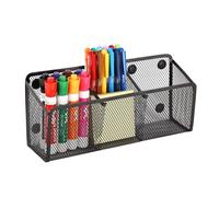 Ameceres Soporte magnético para lápices, 3 compartimentos generosos, imanes extrafuertes, soporte de malla perfecto para pizarra, refrigerador y accesorios de taquilla
