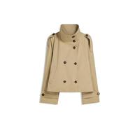 AMEEDA Chaqueta Estilosa para Mujer Women's Chic Stand Collar Double-breasted Belted Waist Cropped Trench Coat Casual Street Outerwear(Color2,M)