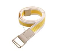 AMEEDA Cinturones Hombre Tela Cinturón elástico de nailon for mujer, estilo coreano, informal, tela vaquera, for trabajo y estudiantes, sin perforaciones(Yellow)