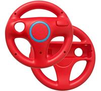 AMEEGO GN-006 - Soporte para volante de Mario Kart Racing Game para mando de juegos Wii (2 unidades), color rojo