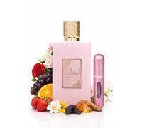 Ameerat Al Arab Prive Rose Perfume Mujer 100ml Eau de Parfum + Atomizador Recargable DRIKANBEST 5ml | Fragancia Floral, Dulce y Almizclada | Perfume Árabe Elegante