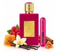 Ameerat Al Arab Sugar Crown Eau de Parfum 100 ml | Para Mujer, Notas de Vainilla, Frambuesa y Canela, Aroma Oriental Dulce, Frasco Rosa Intenso