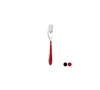Amefa 592697 Tenedor Bistro 1-2-3, Acero Inoxidable, Color Rojo, Materiales Varios