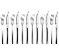 Amefa Chuletero 703800Z200B21 - Juego de Tenedor y Cuchillo de Carne (12 Unidades, Acero Inoxidable)