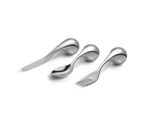 Amefa Cubertería integrada de 3 piezas, diseño ergonómico para una comodidad especial, cubiertos ideales para personas con limitaciones motoras, acero inoxidable 18/10 de alta calidad, pulido