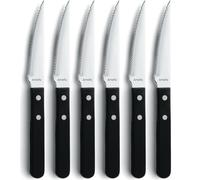 Amefa Cuchillos de carne Pizza Noir 6-pack Negro