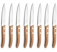 Amefa Forest Madera AF Set de 3 Cuchillos + pelador, Mango, Hoja de Acero INOX de 1,5mm, Inoxidable, 4 Piezas (Paquete de 2)
