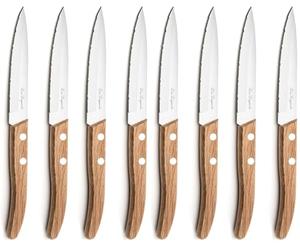 Amefa Forest Madera AF Set de 3 Cuchillos + pelador, Mango, Hoja de Acero INOX de 1,5mm, Inoxidable, 4 Piezas (Paquete de 2)
