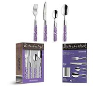Amefa Juego de cubiertos para bistro, 16 piezas, cuchara, tenedor y cuchillo