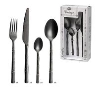 Amefa Karma 4131VTAFV2B60 - Cubertería (16 piezas), color negro