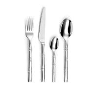 AMEFA Karma Cubertería 24 piezas acero inox para 6 personas, Inox | Juego de cubiertos de 24 piezas para 6 personas, acero inoxidable 18/0, tenedores, cuchillos, cucharas de mesa y cucharas de