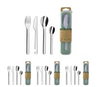 Amefa Mobil'Pocket Set de 4 Cubiertos portátiles, Acero Inoxidable (Paquete de 4)