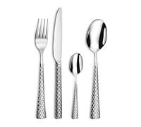 AMEFA Quadrille Cubertería 24 piezas acero inox para 6 personas, Inox | Juego de cubiertos para 24 personas para 6 personas, apto para lavavajillas, acero inoxidable 18/0, acabado brillante